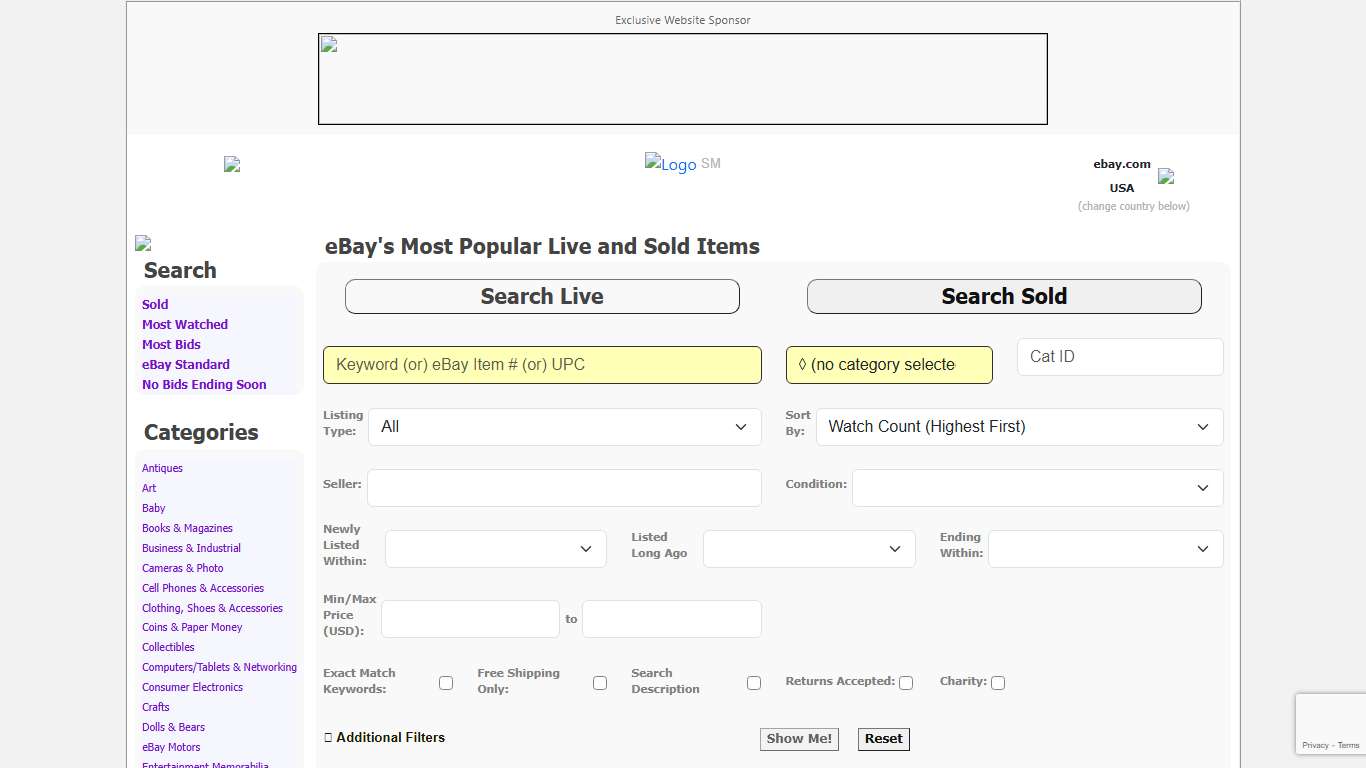 eBay's Sold Item Prices & Most Popular Live Listings - WatchCount.com