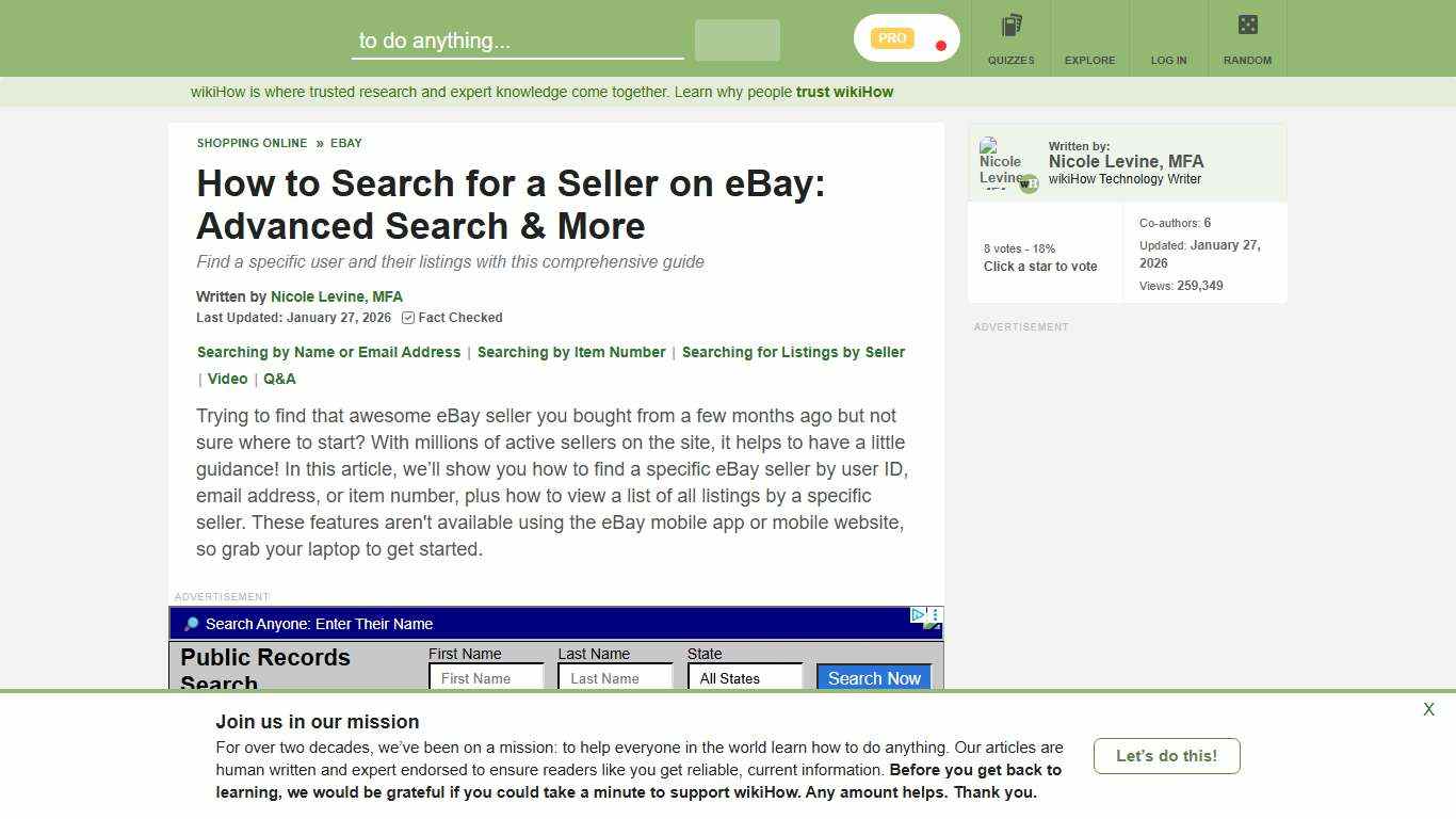 How to Find a Seller on eBay by Name, Email, or Item Number